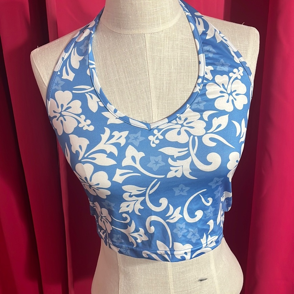 A floral halter top
